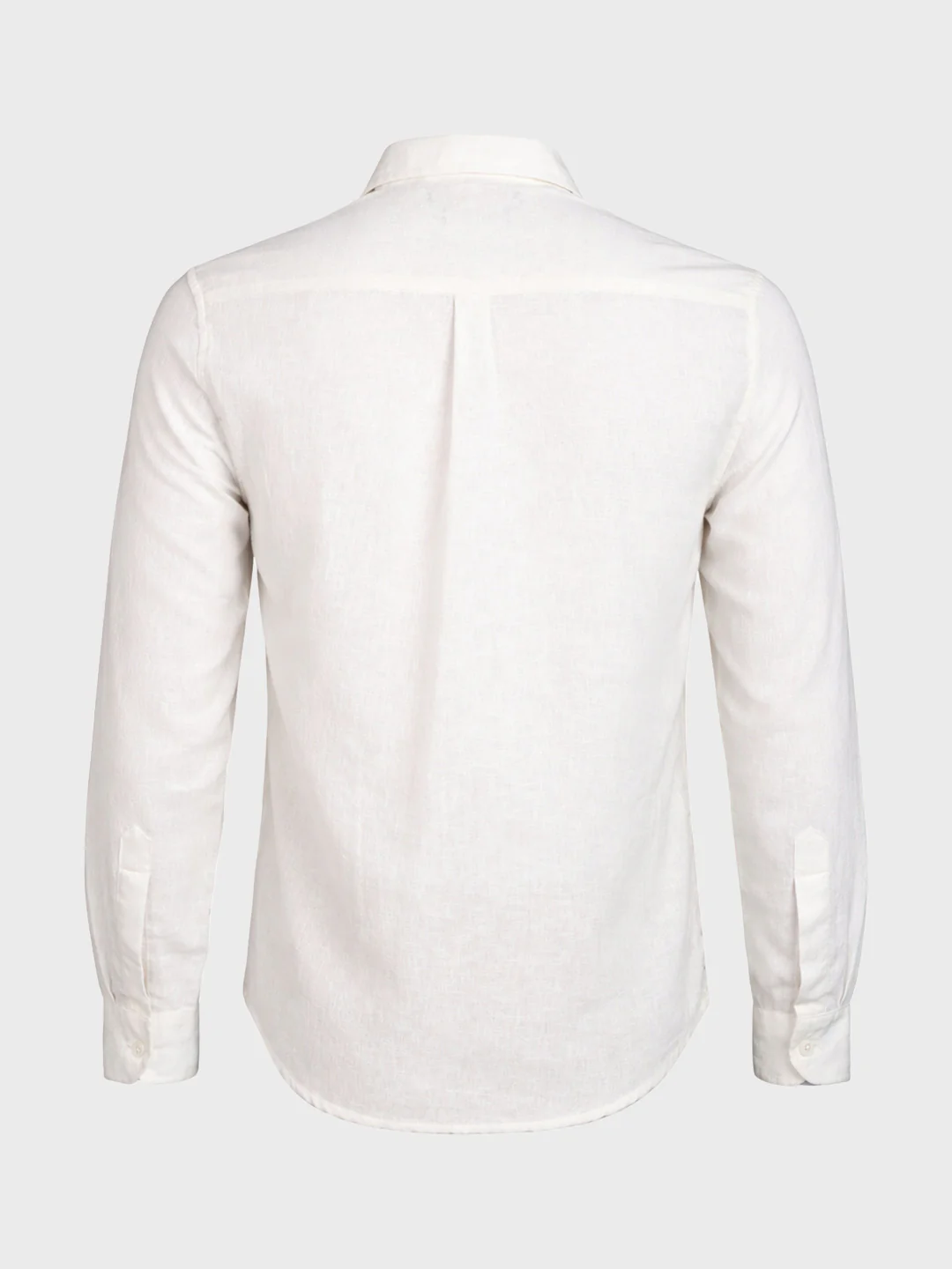 Men's White Slim Fit Solid Casual Shirt - Image 5