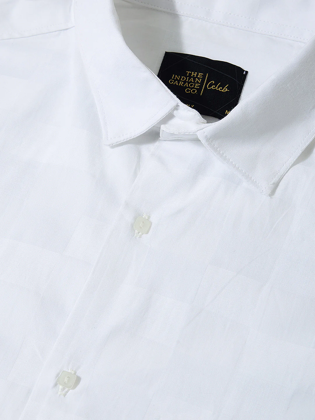 Men's White Slim Fit Solid Casual Shirt - Image 3