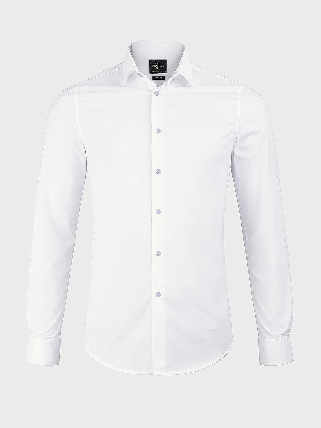 Men's White Slim Fit Solid Casual Shirt - Image 5