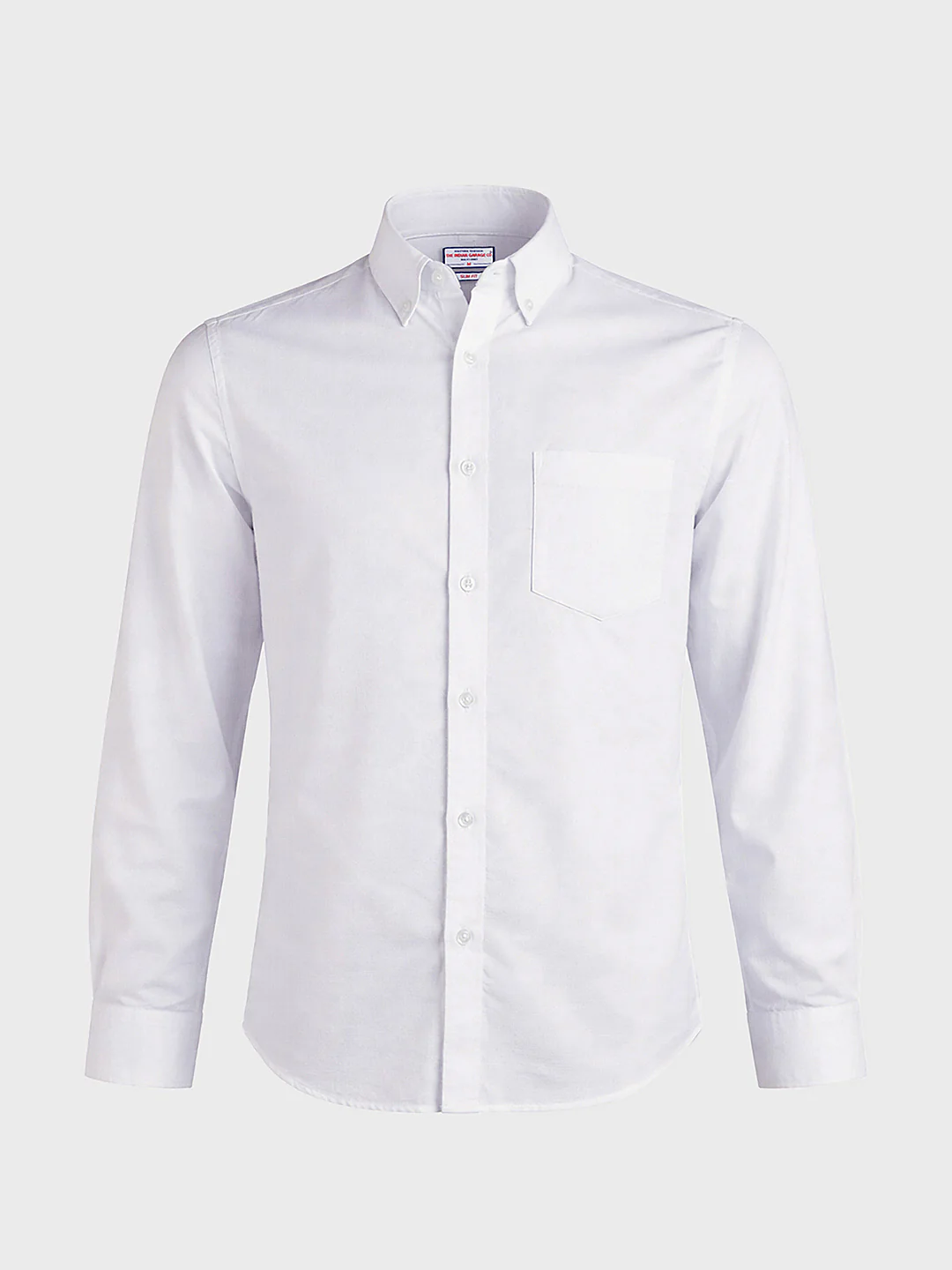 Men's White Slim Fit Solid Casual Shirt - Image 5
