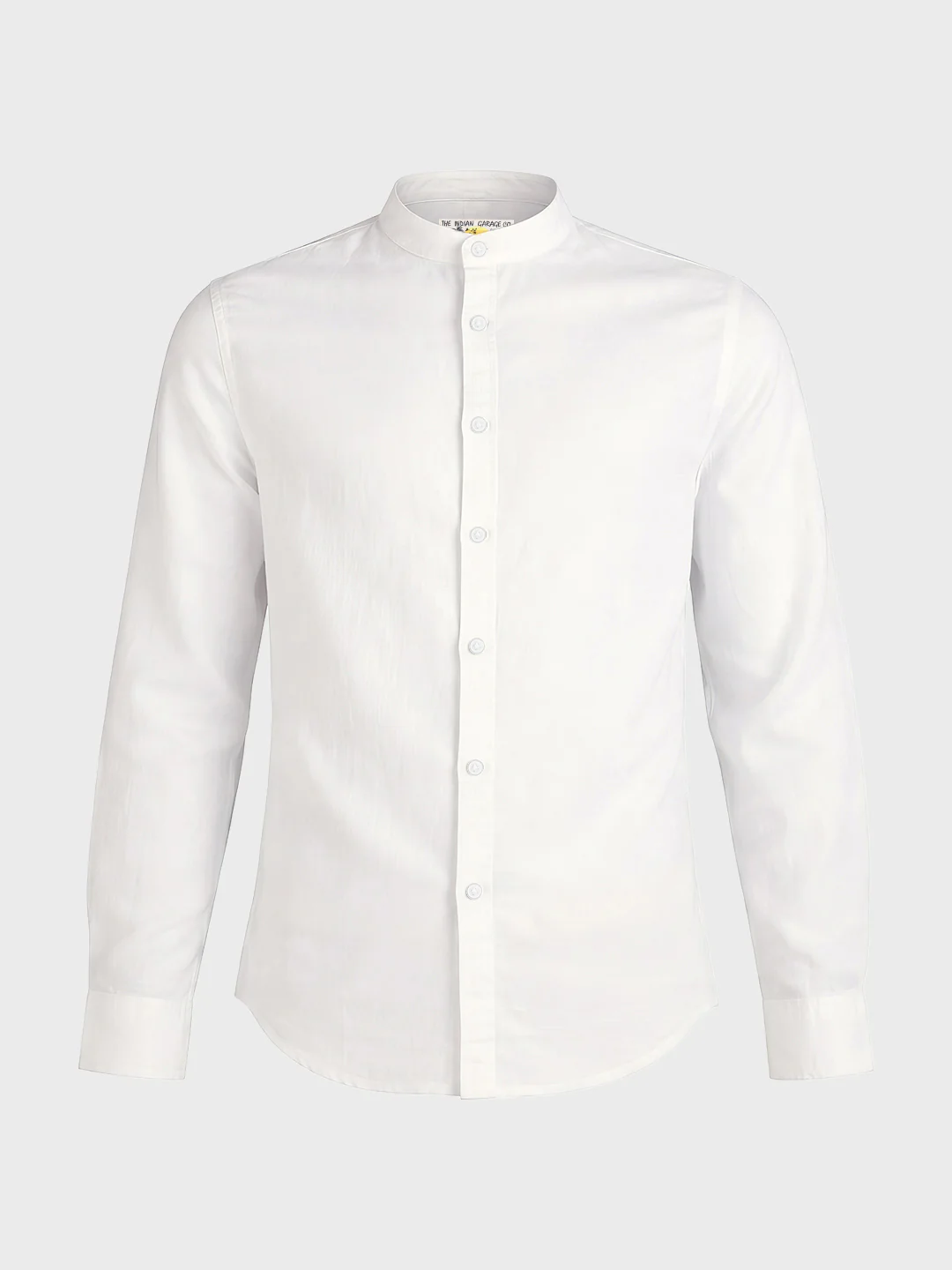 Men's White Slim Fit Solid Casual Shirts - Image 4