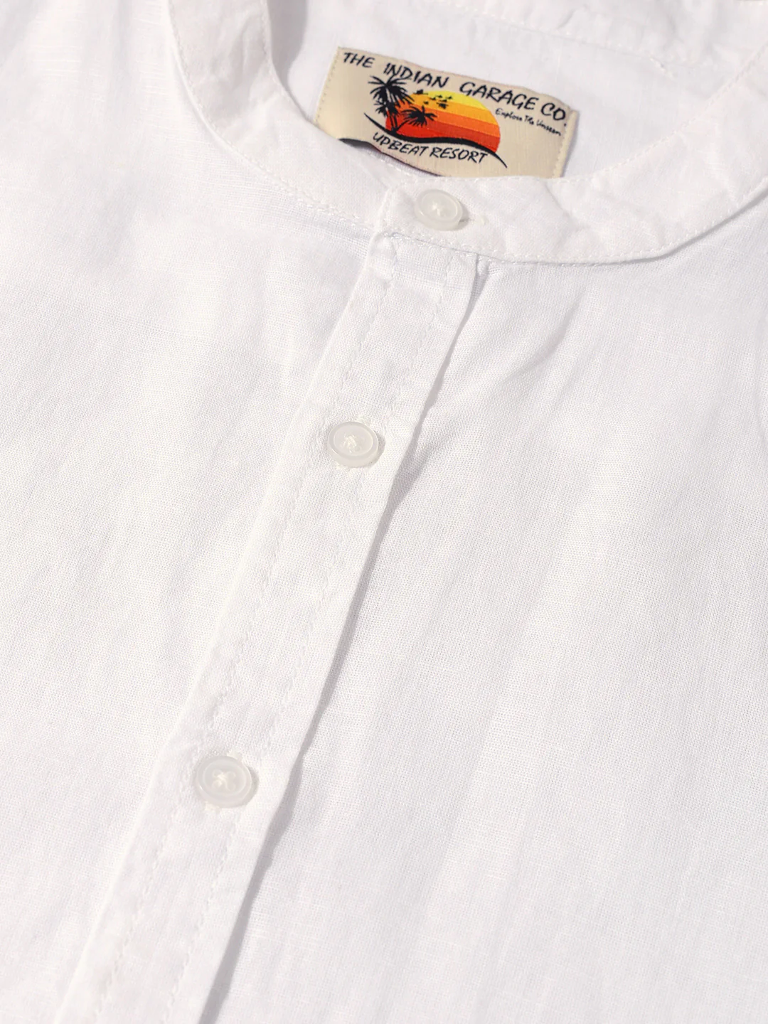 Men's White Slim Fit Solid Casual Shirts - Image 6