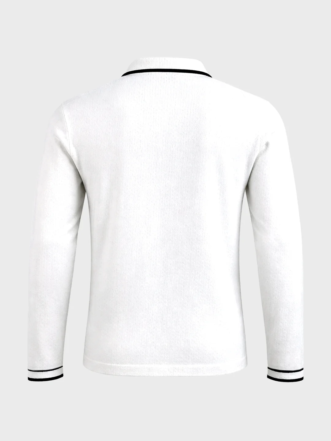 Men's White Slim Fit Solid Casual T-Shirt - Image 6
