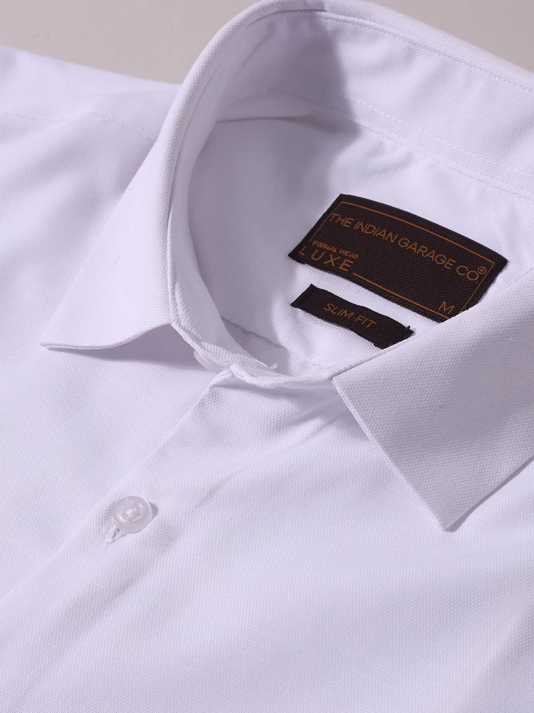 Men's White Slim Fit Solid Formal Shirt - Image 7