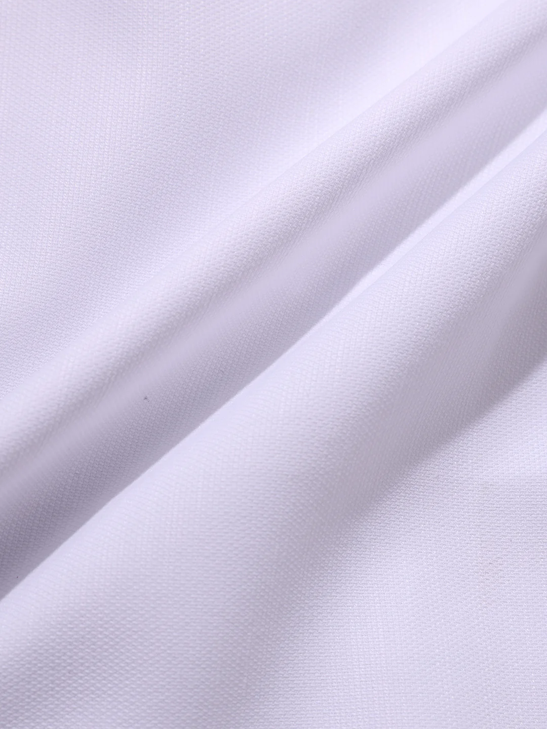 Men's White Slim Fit Solid Formal Shirt - Image 8
