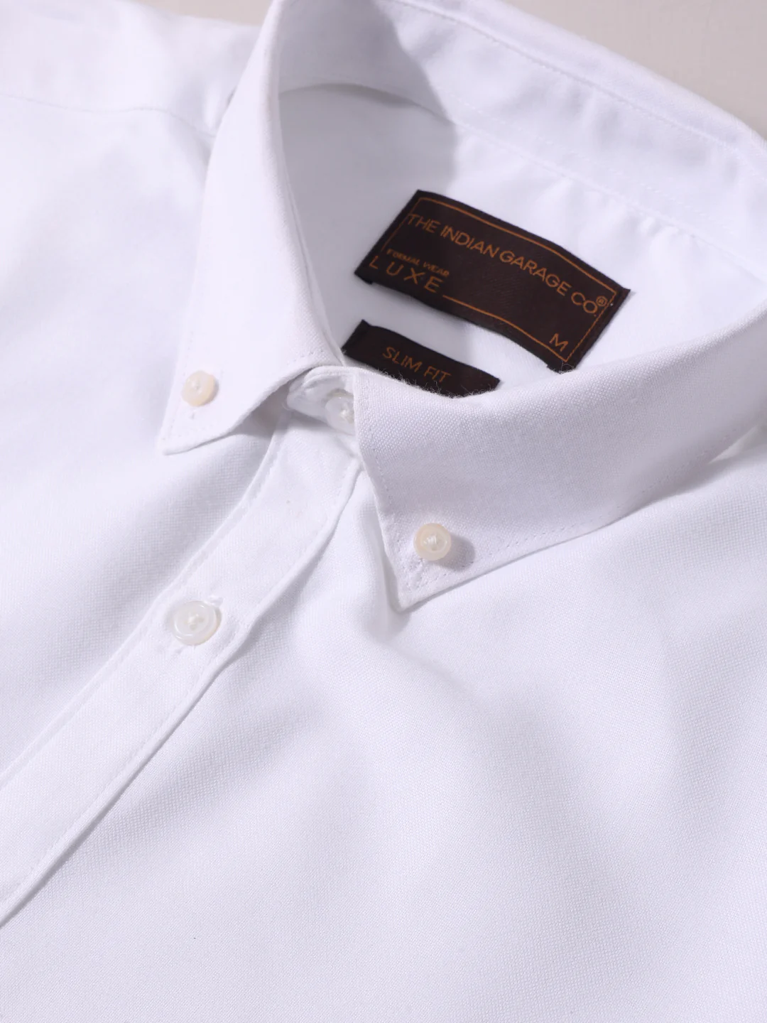 Men's White Slim Fit Solid Formal Shirt - Image 6