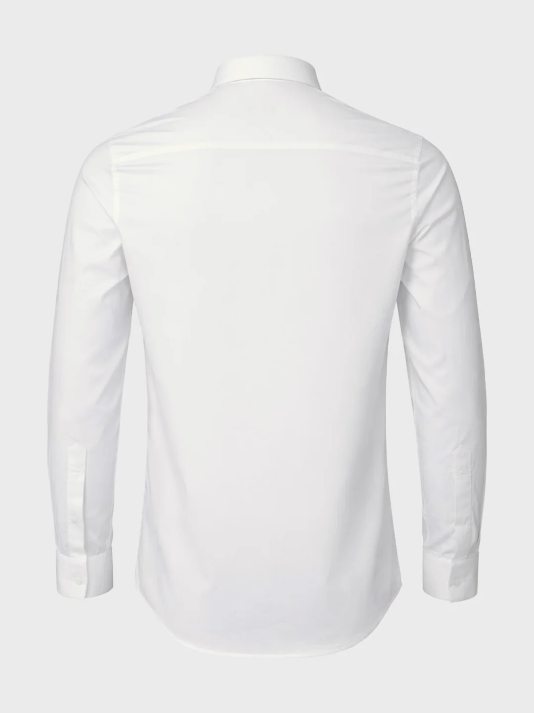 Men's White Slim Fit Solid Party Wear Shirt - Image 6