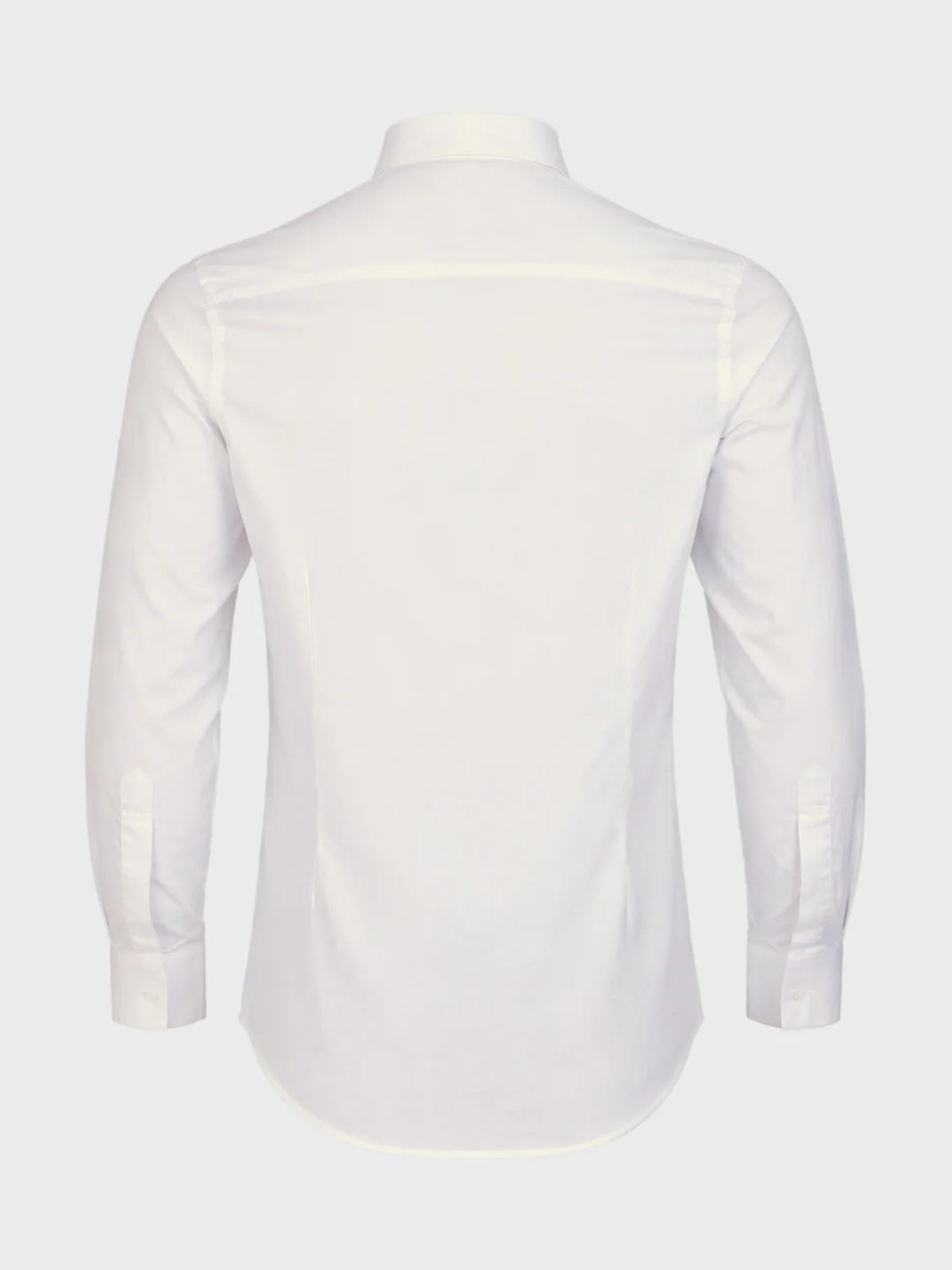 Men's White Slim Fit Solid Party Wear Shirt - Image 6