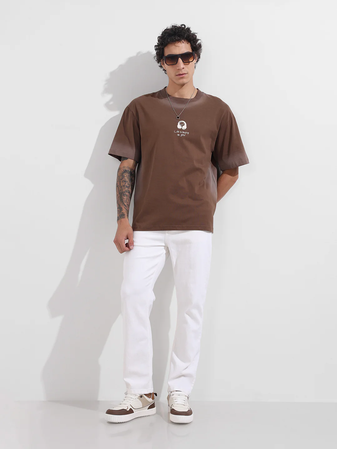 Men's White Slim Fit Solid The Eternity Series Jeans - Image 2