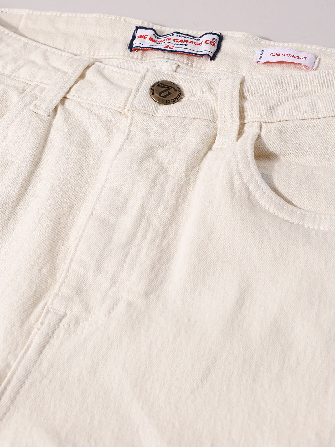 Men's White Slim Fit Solid The Eternity Series Jeans - Image 6