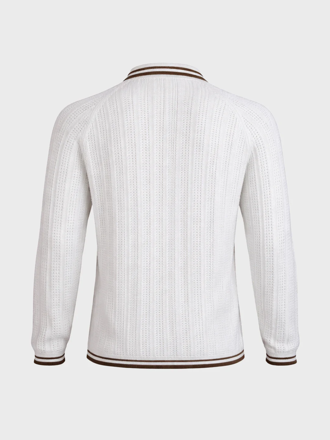 Men's White Slim Fit Solid Flat Knit T-Shirt - Image 7