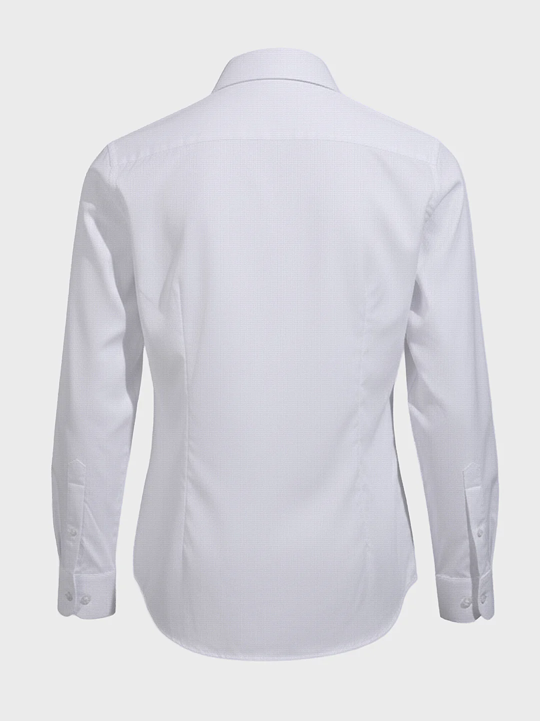 Men's White Slim Fit Textured Formal Shirt - Image 5