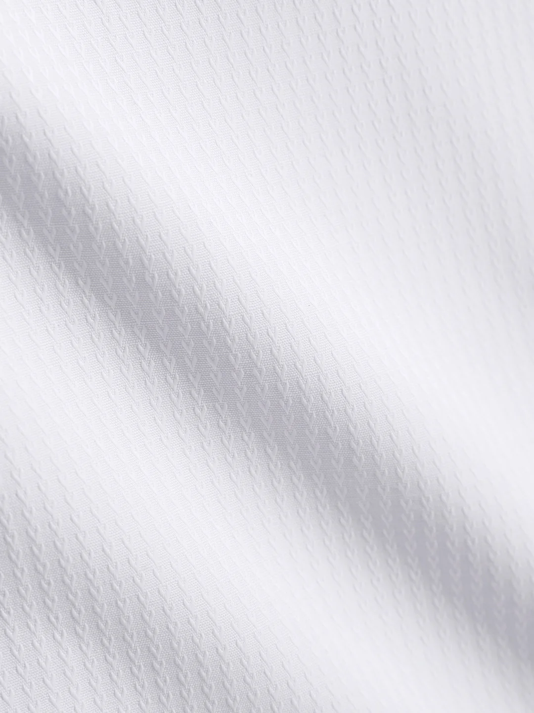 Men's White Slim Fit Textured Formal Shirt - Image 6