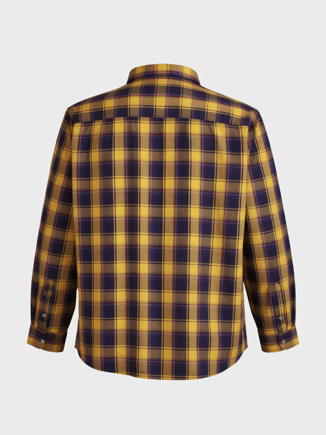 Men's Yellow Regular Fit Checkered Casual Shirt - Image 5