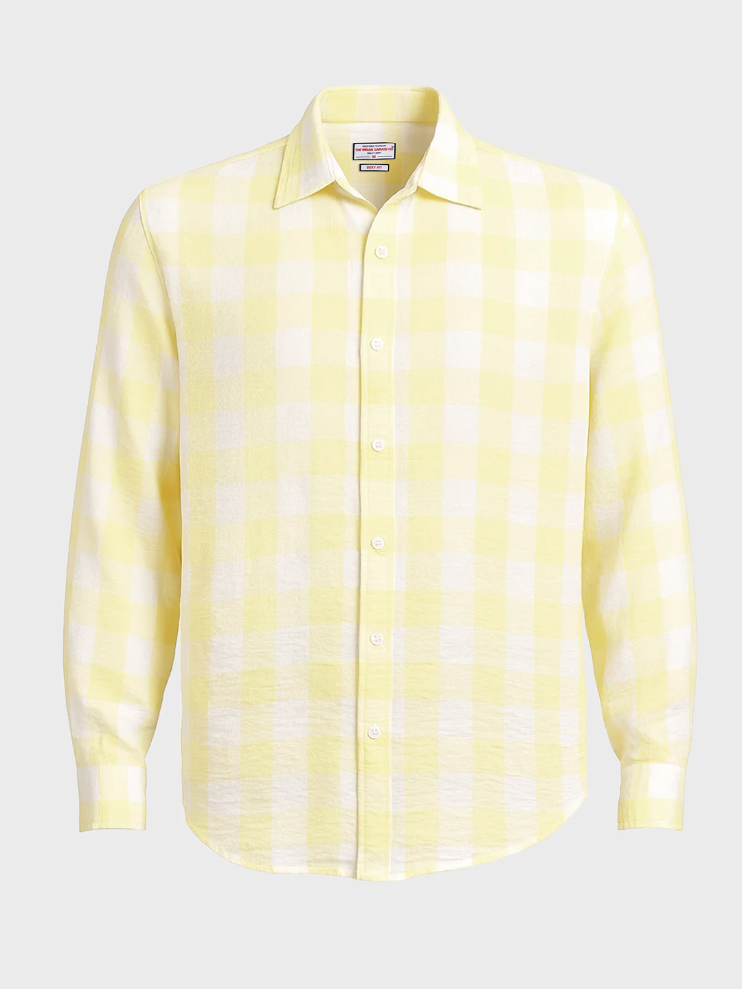 Men's Yellow Relaxed Fit Checked Casual Shirt - Image 3