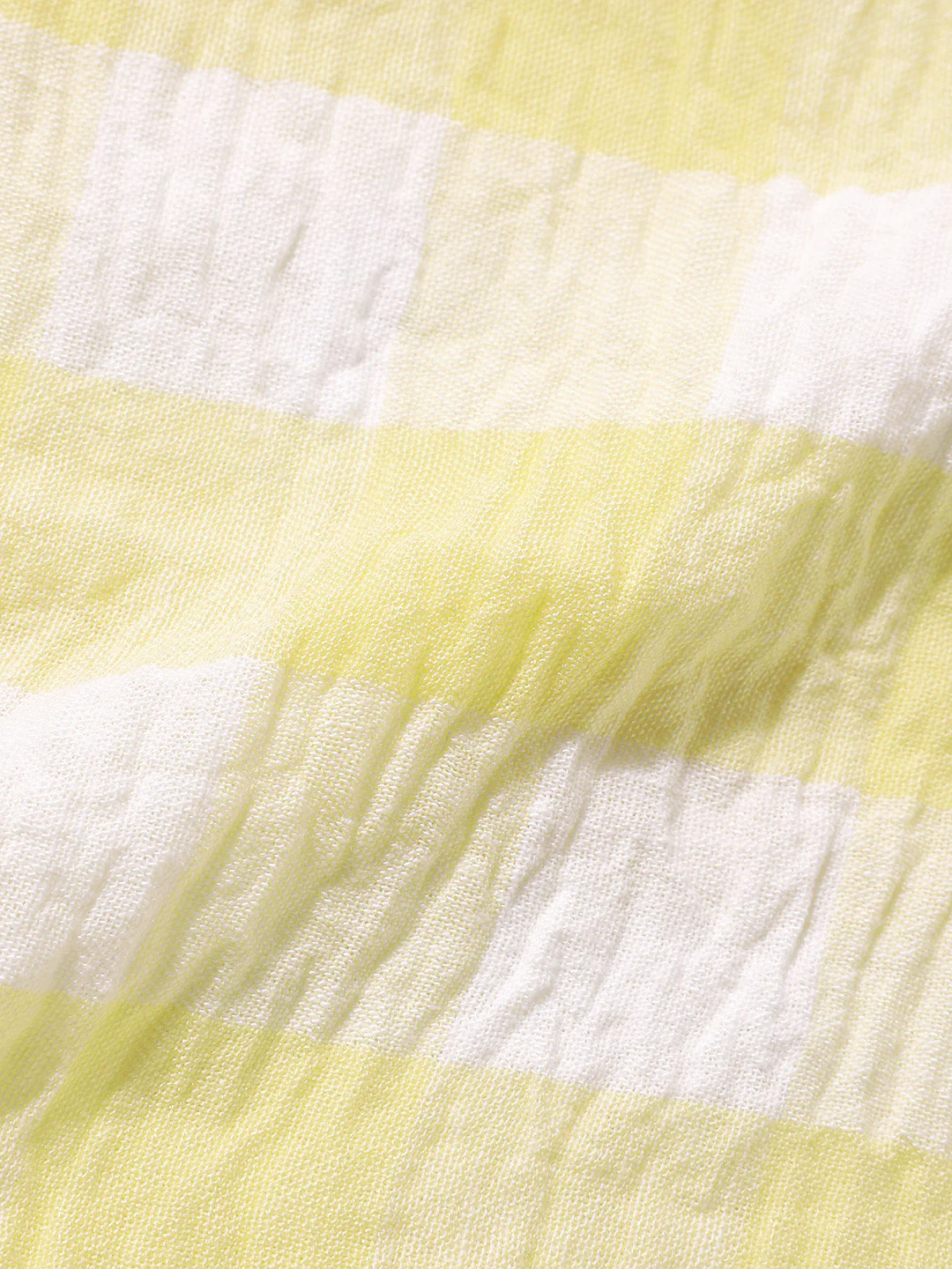 Men's Yellow Relaxed Fit Checked Casual Shirt - Image 6
