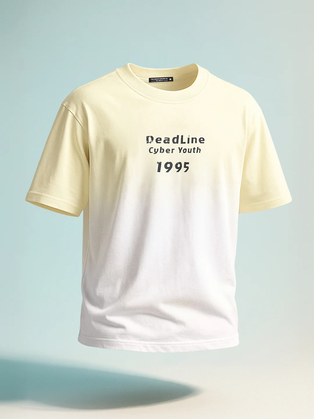 Men's Yellow Relaxed Fit Printed 240 GSM Street Wear T-Shirt