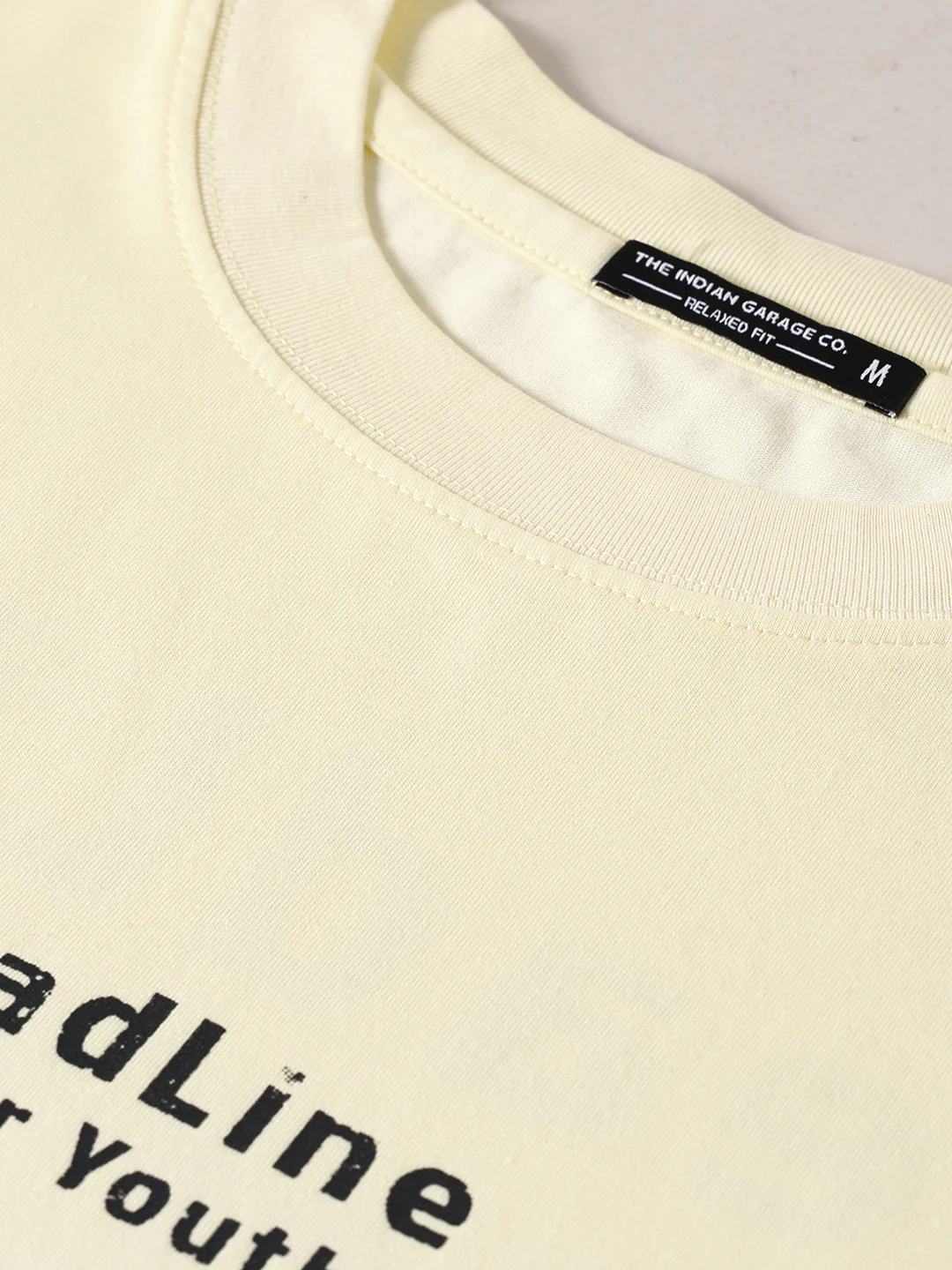 Men's Yellow Relaxed Fit Printed 240 GSM Street Wear T-Shirt - Image 9