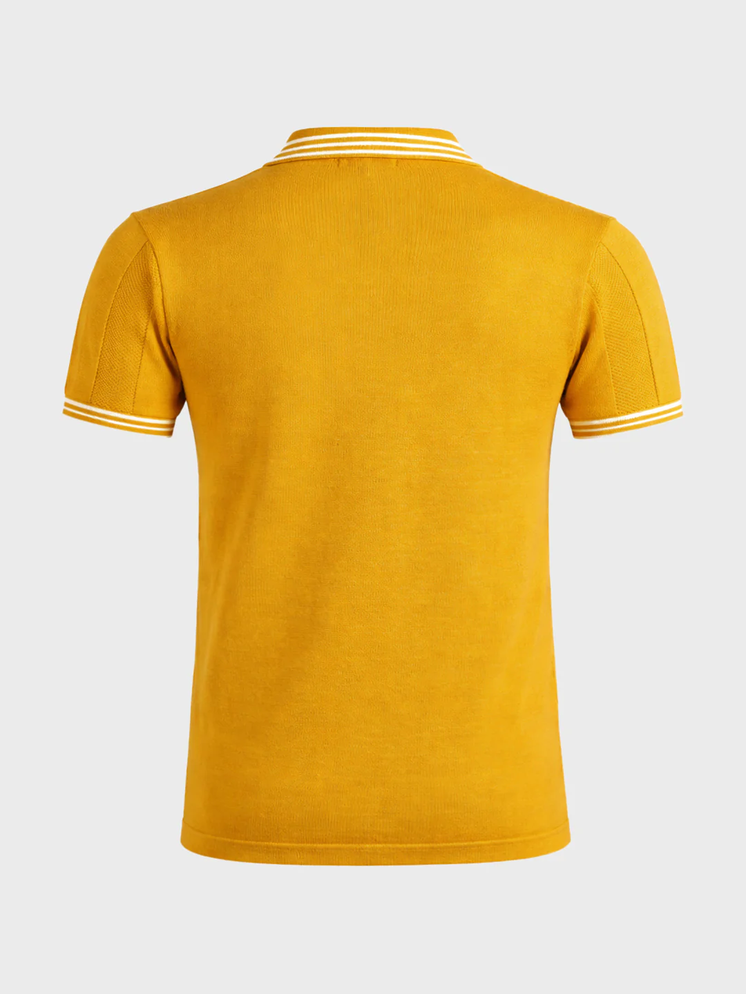 Men's Yellow Slim Fit Solid Casual T-Shirt - Image 7