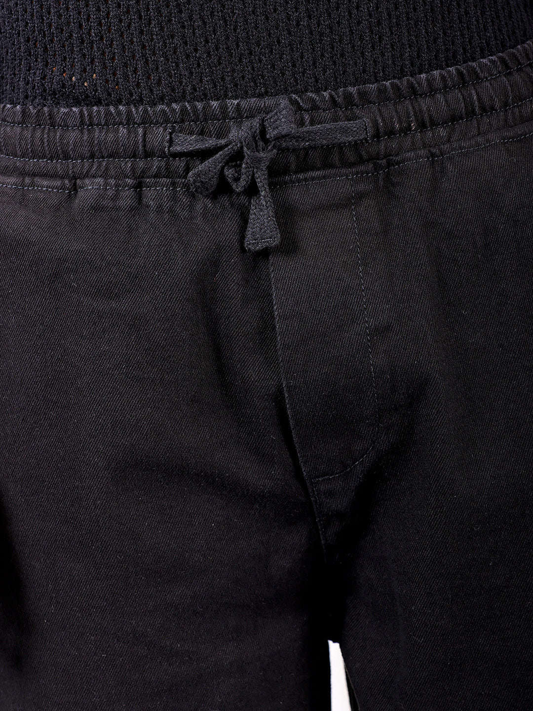 Men's Black Loose Fit Solid Street Wear Jeans - Image 4