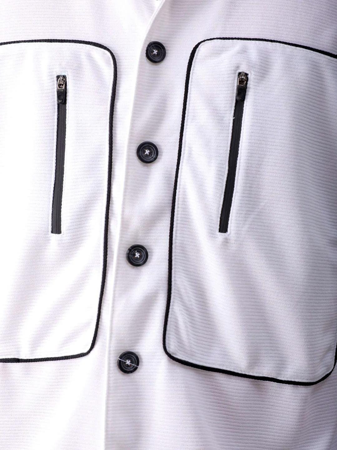 Men's White Boxy Fit Solid Street Wear Shirt - Image 7
