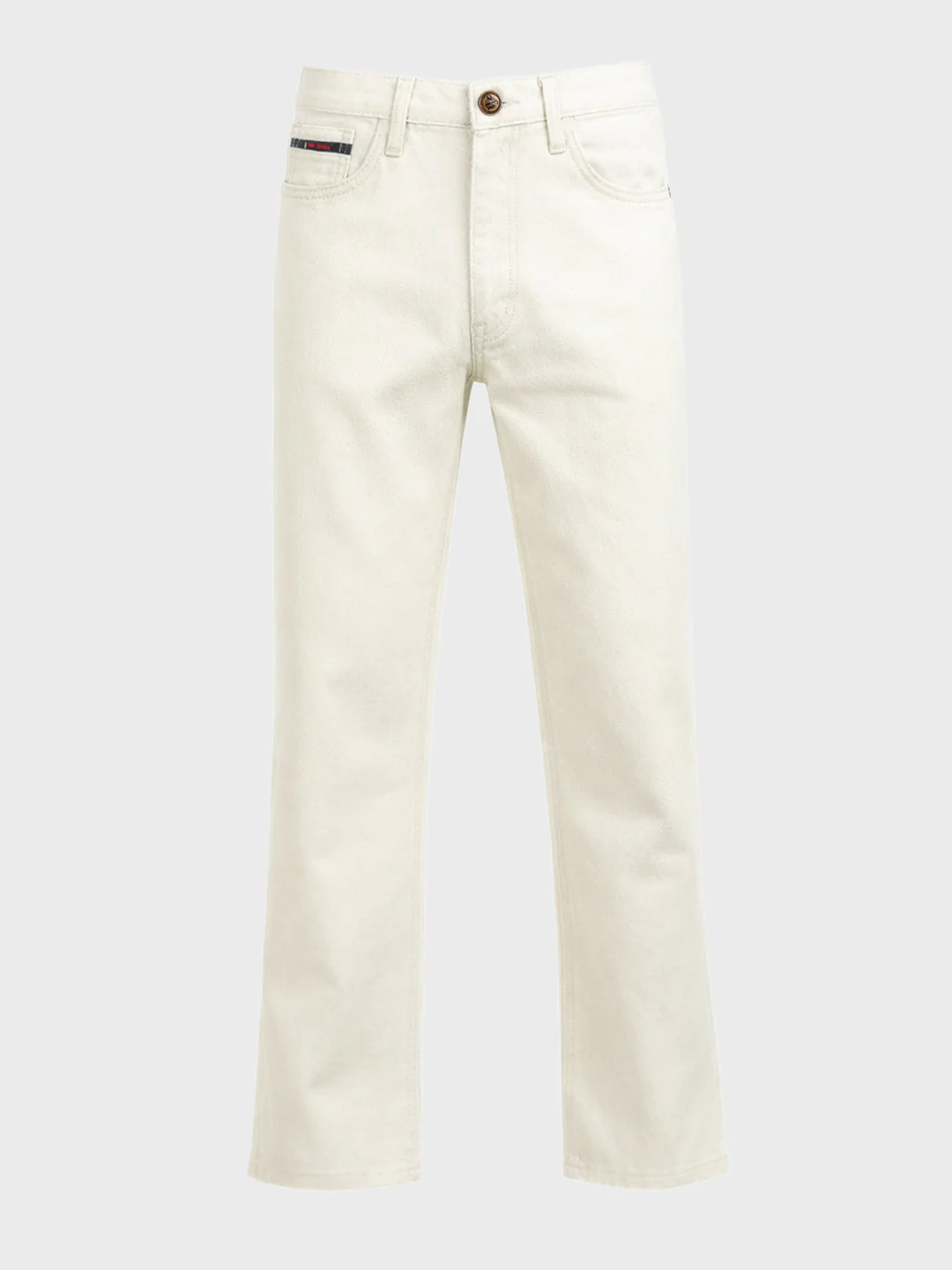 Men's White Bootcut Fit Casual Jeans - Image 5
