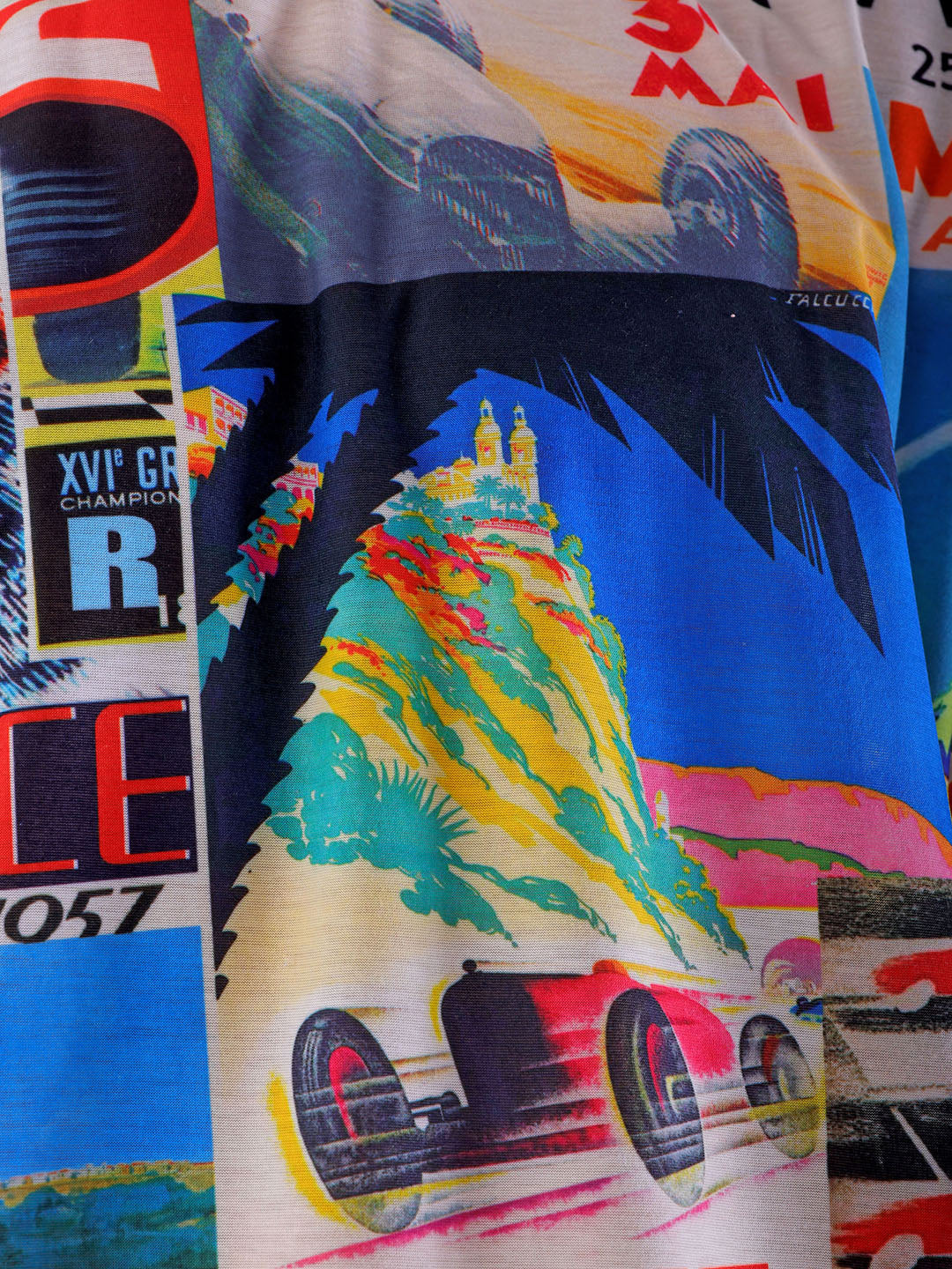 Men's Oat Milk Oversized Fit Printed Casual T-Shirt - Image 6