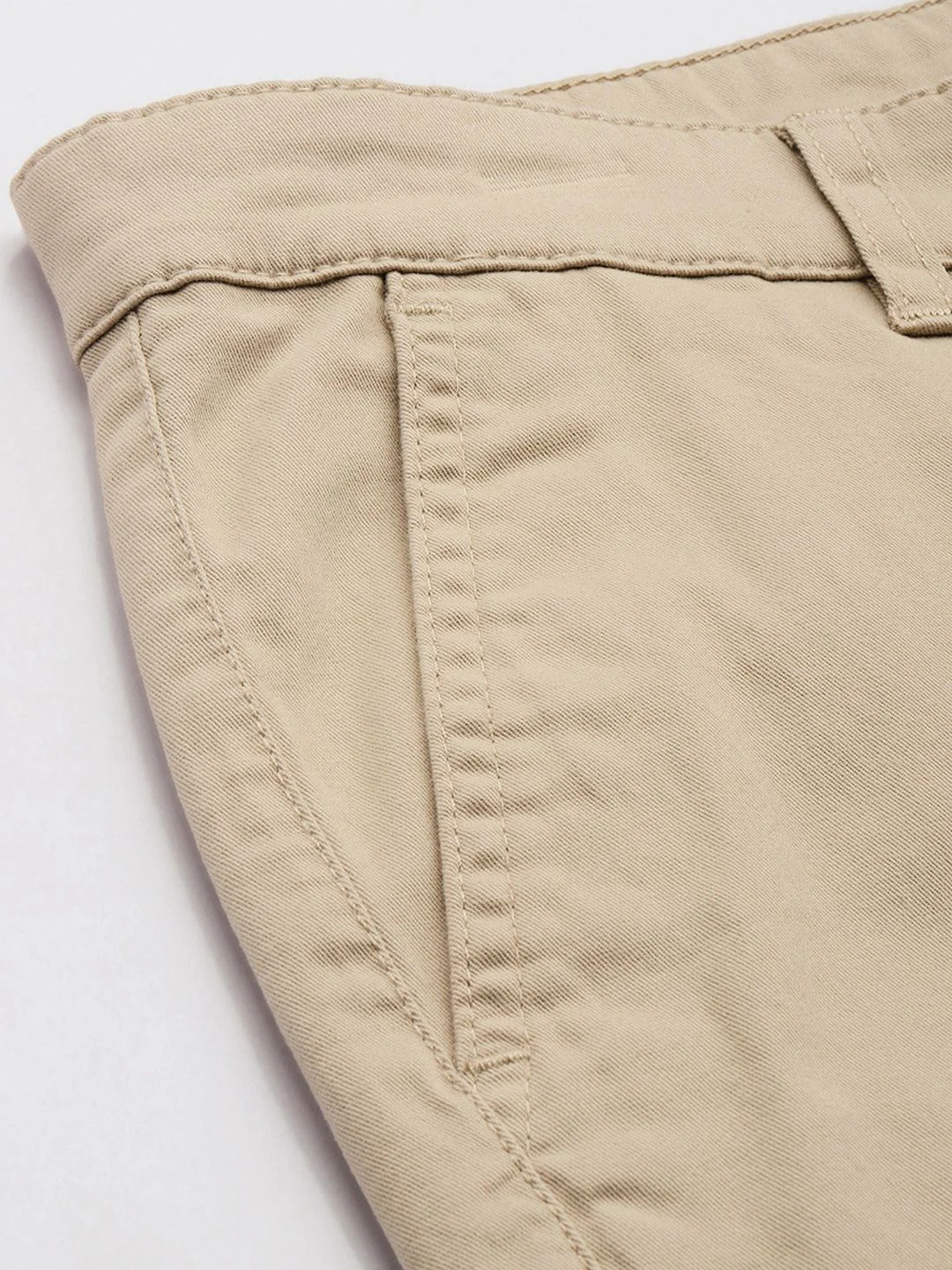 Men's Beige Regular Fit Solid Casual Shorts - Image 5