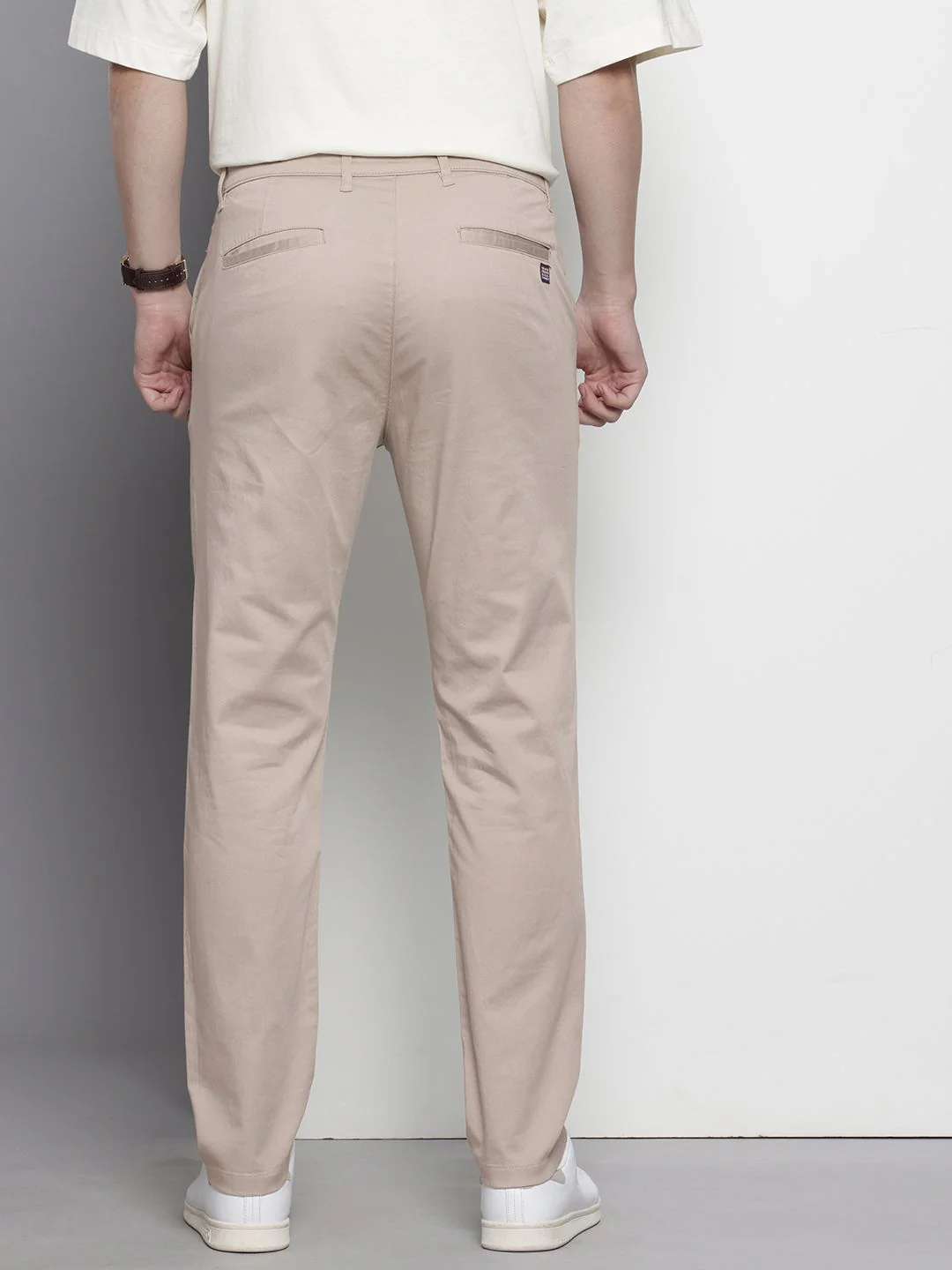 Men's Island Fossil Regular Fit Solid Casual Chinos - Image 4