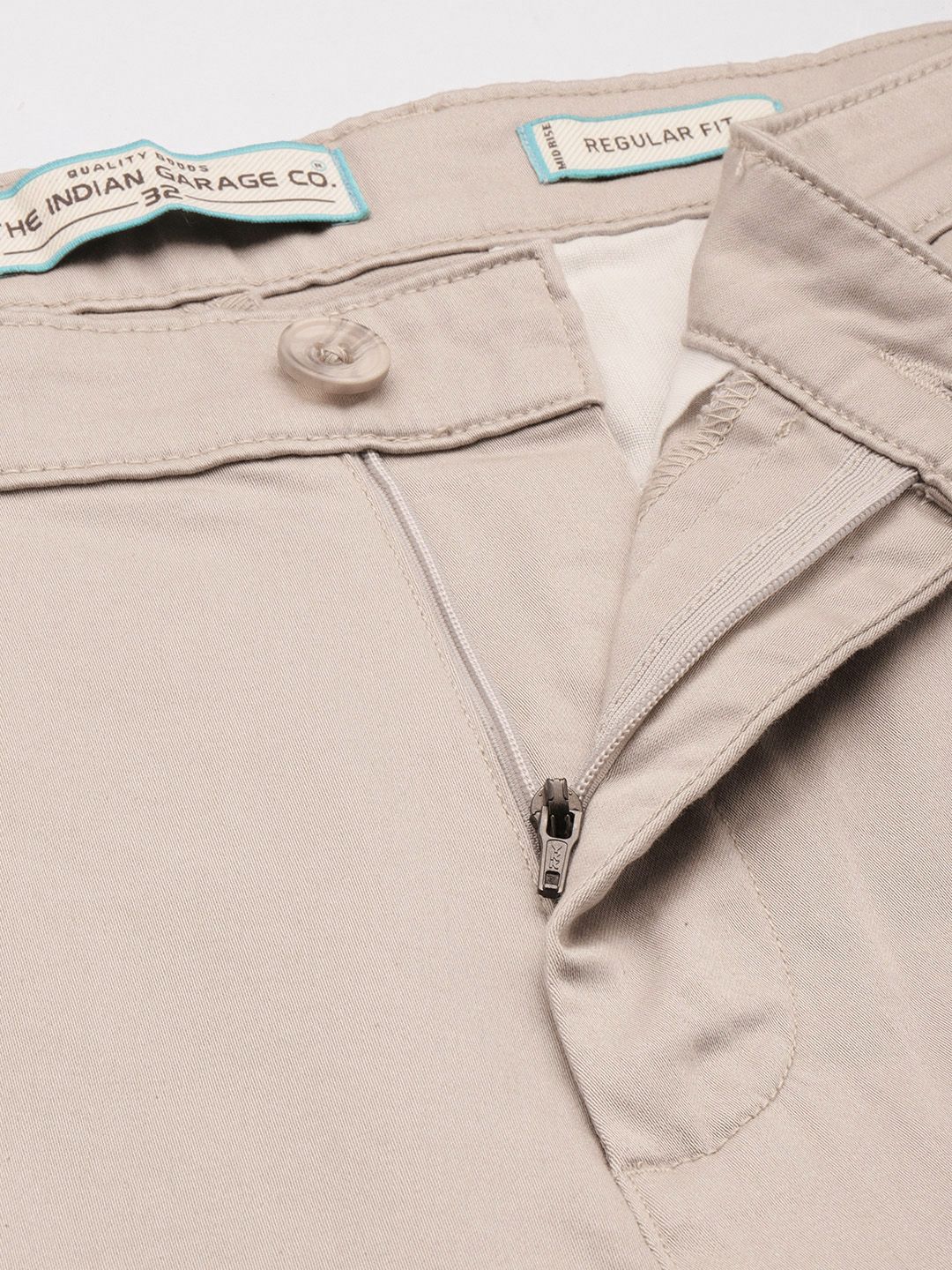 Men's Island Fossil Regular Fit Solid Casual Chinos - Image 7