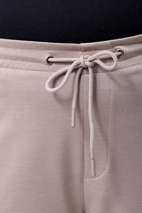 Men's Beige Relaxed Fit City Dressing Joggers - Image 5