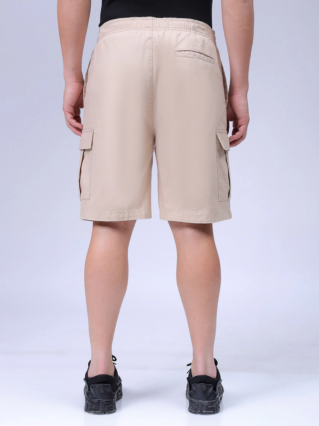 Men's Irish Cream Relaxed Fit Solid Utility Shorts - Image 5