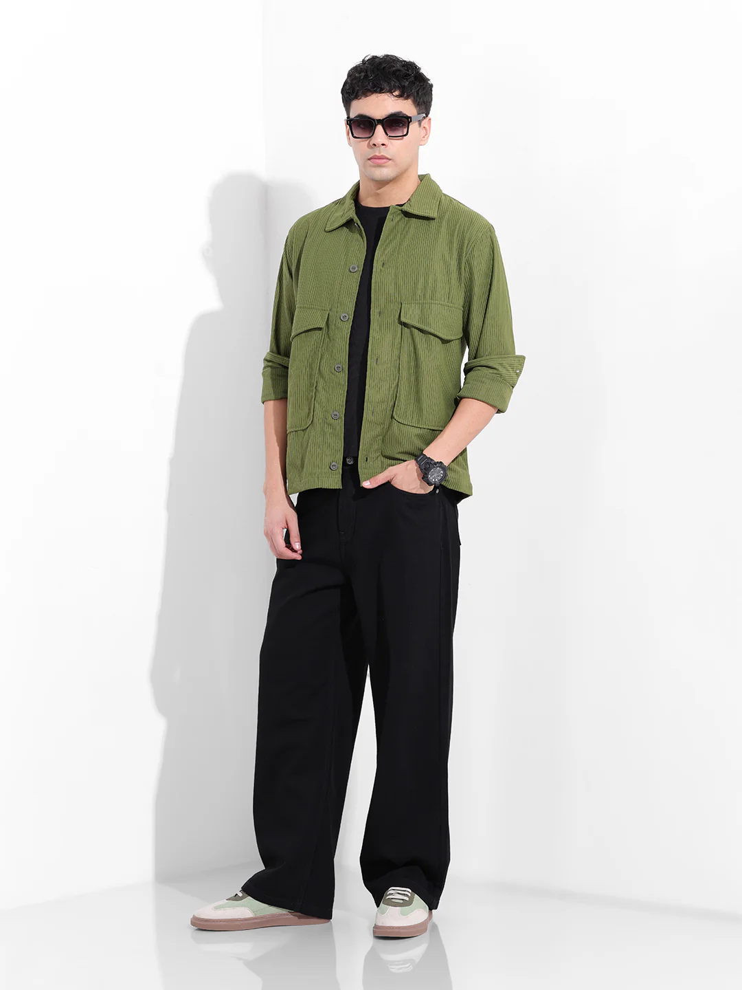 Men's Black Baggy Fit The Eternity Series Jeans - Image 2