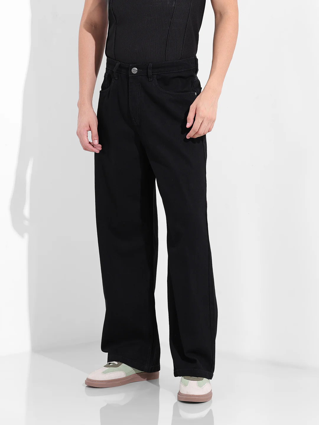 Men's Black Baggy Fit The Eternity Series Jeans - Image 3