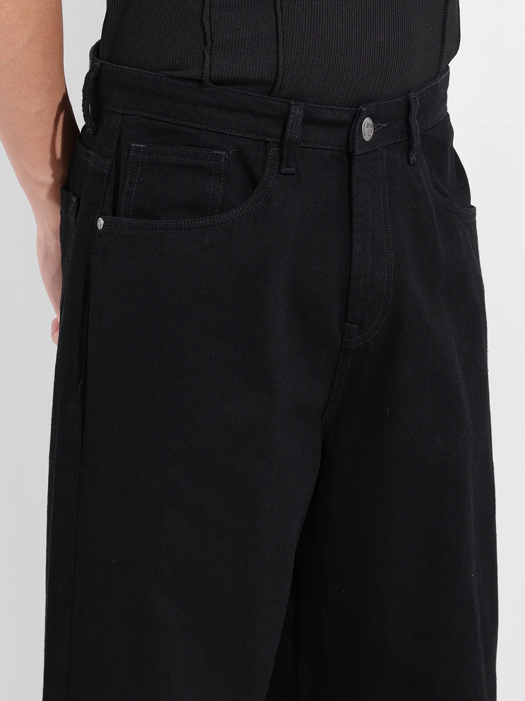 Men's Black Baggy Fit The Eternity Series Jeans - Image 5