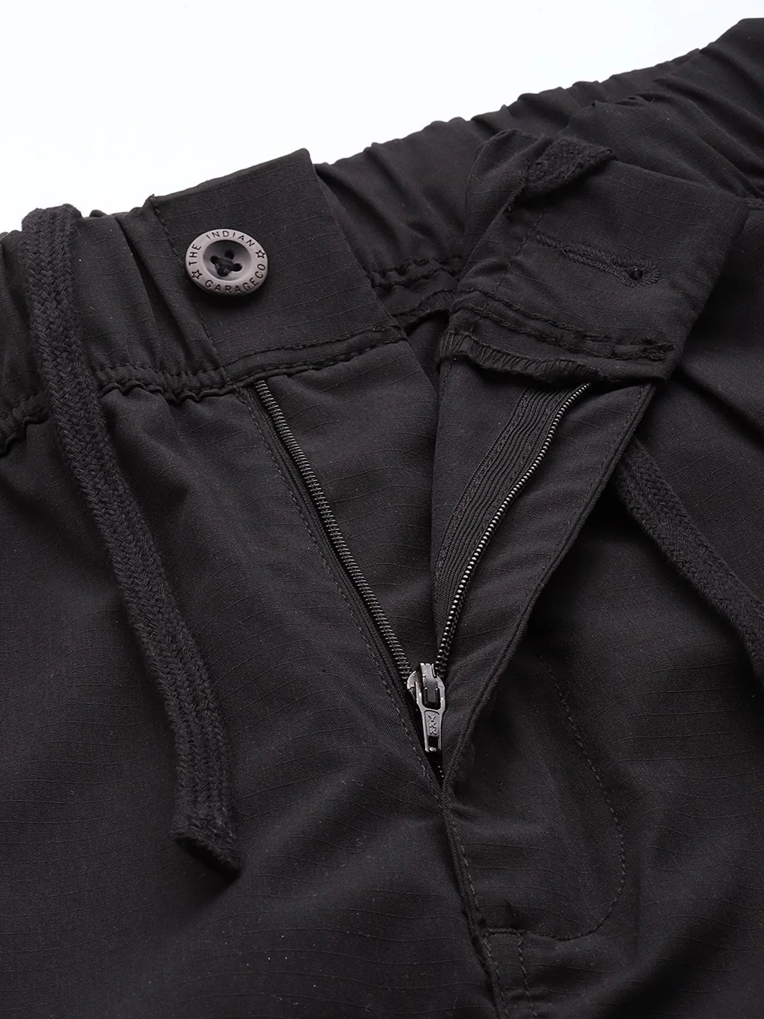 Men's Black Loose Fit Utility Cargo - Image 7
