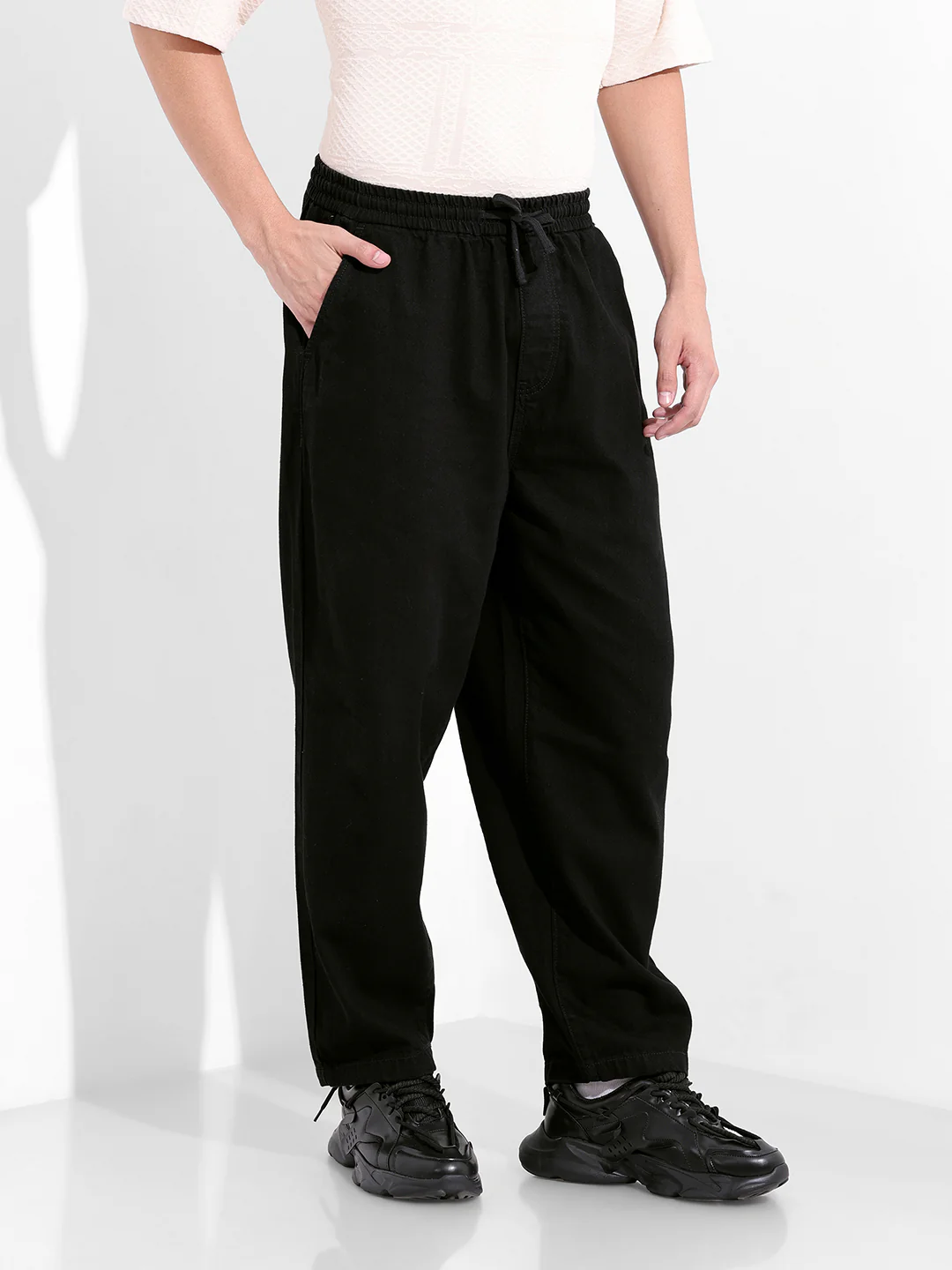 Men's Black Loose Fit The Eternity Series Jeans - Image 3