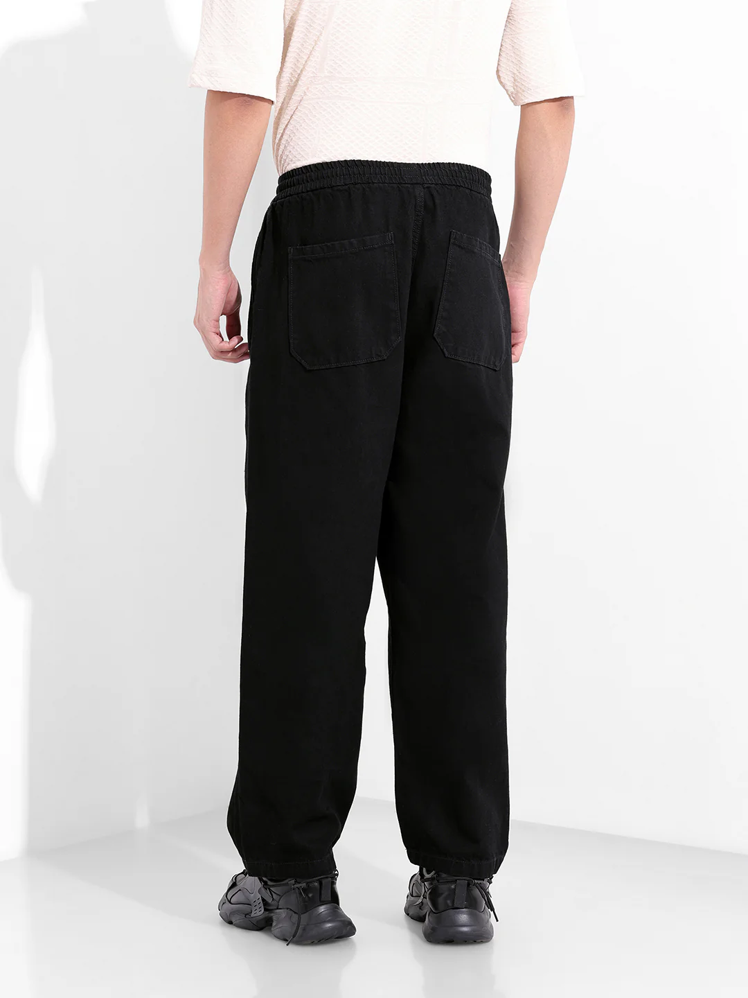 Men's Black Loose Fit The Eternity Series Jeans - Image 4
