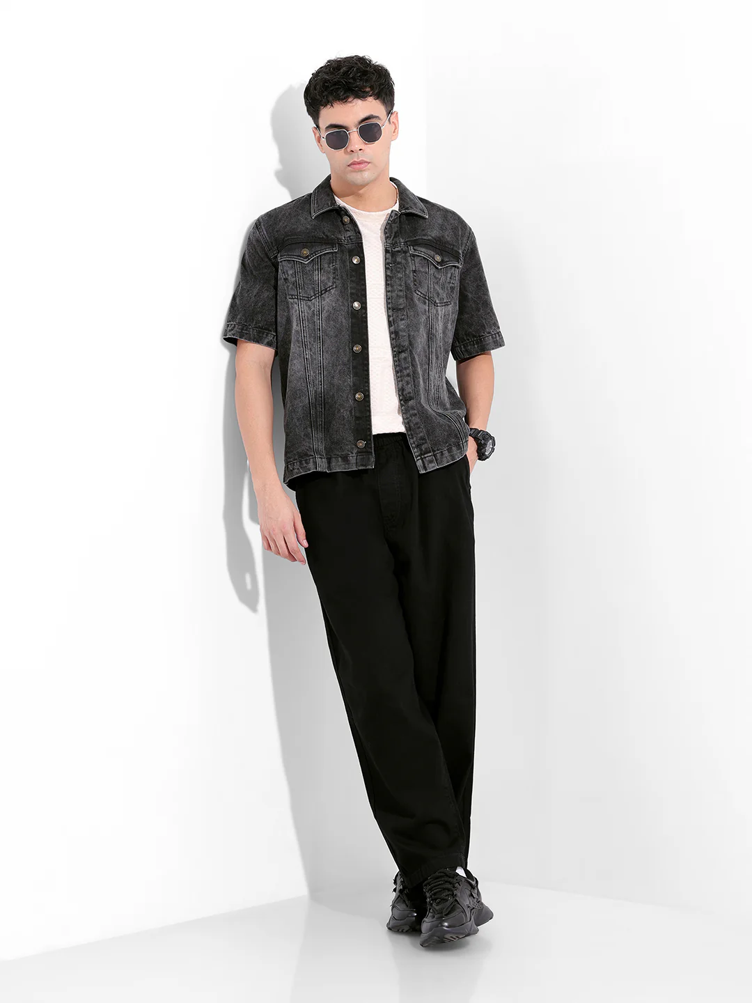Men's Black Loose Fit The Eternity Series Jeans - Image 6