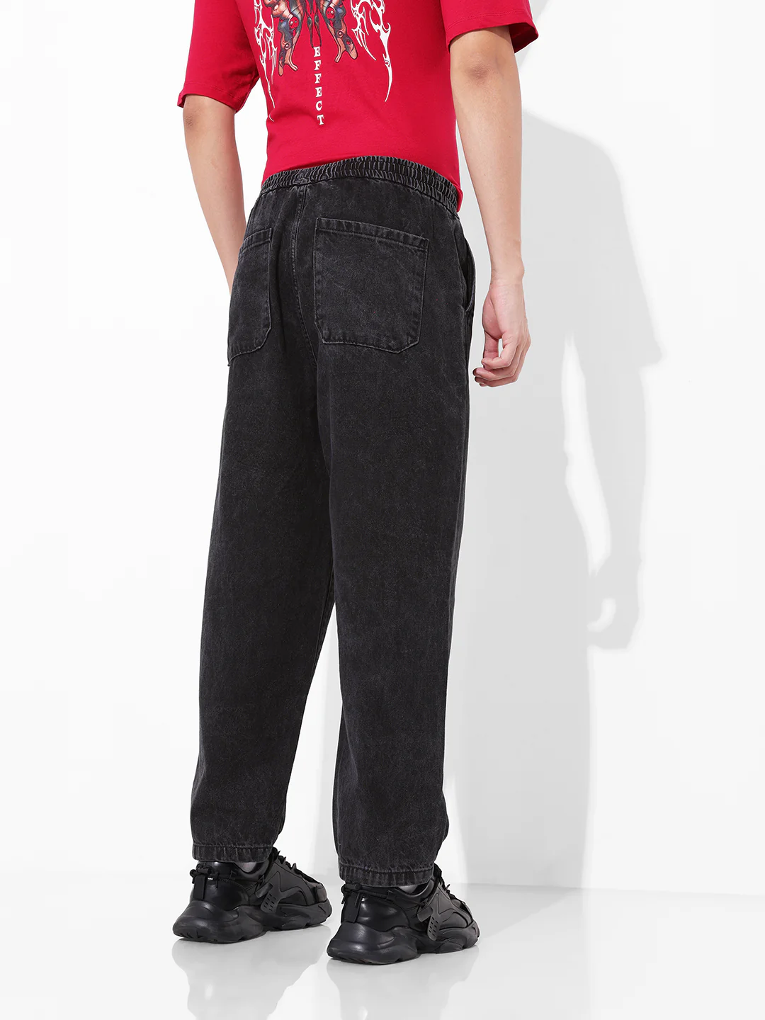 Men's Black Loose Fit The Eternity Series Jeans - Image 5