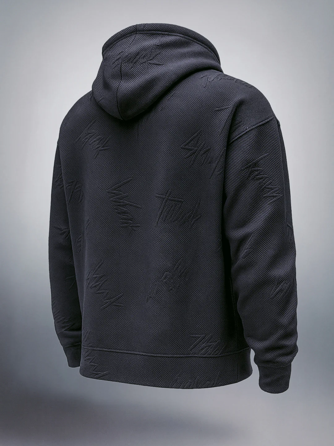 Men's Black Relaxed Fit Solid Casual Sweatshirts - Image 2