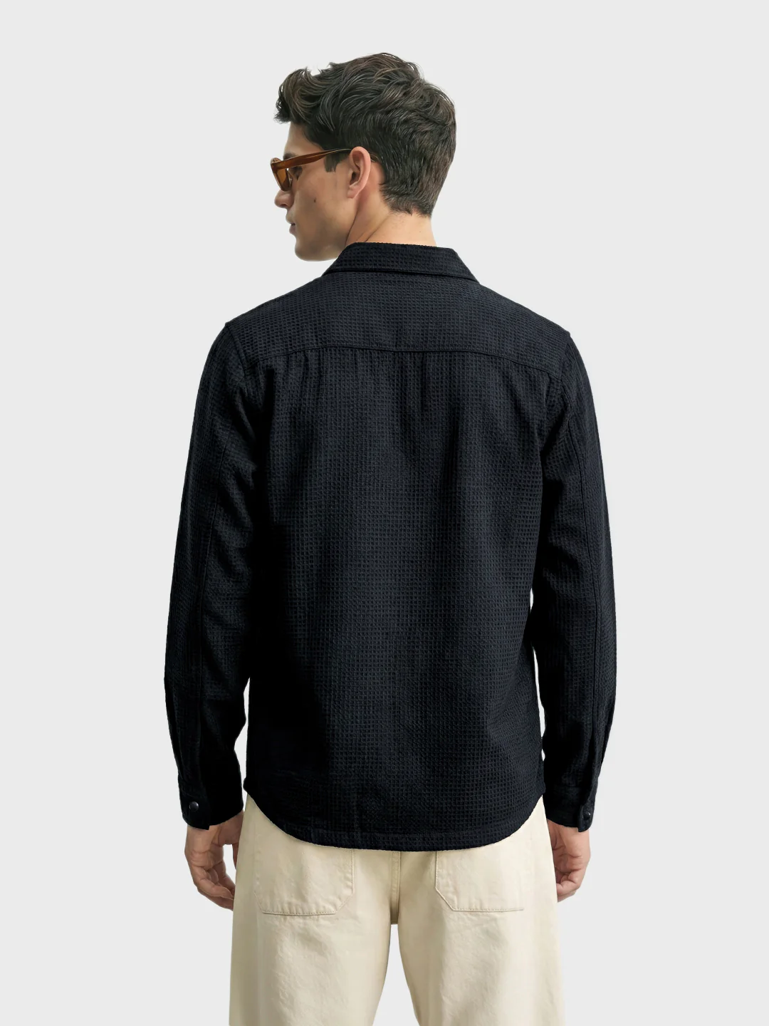 Men's Black Regular Fit Casual Shirt - Image 2