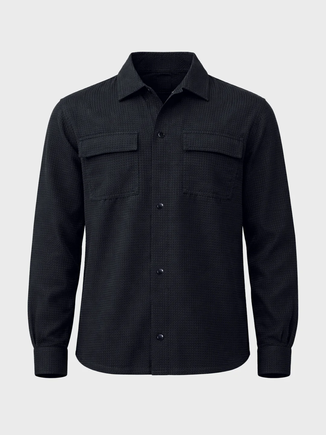 Men's Black Regular Fit Casual Shirt - Image 3