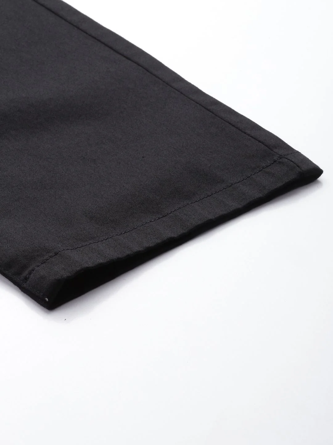 Men's Black Regular Fit Solid Casual Chinos - Image 6