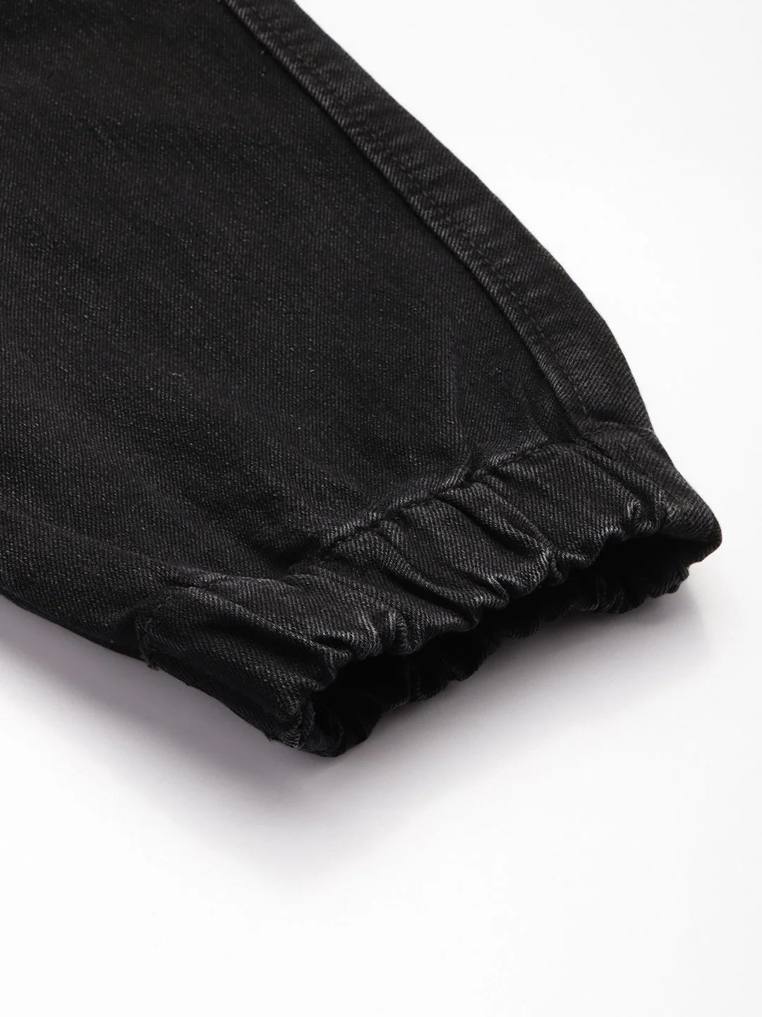 Men's Black Regular Fit Solid Street Wear Jeans - Image 7