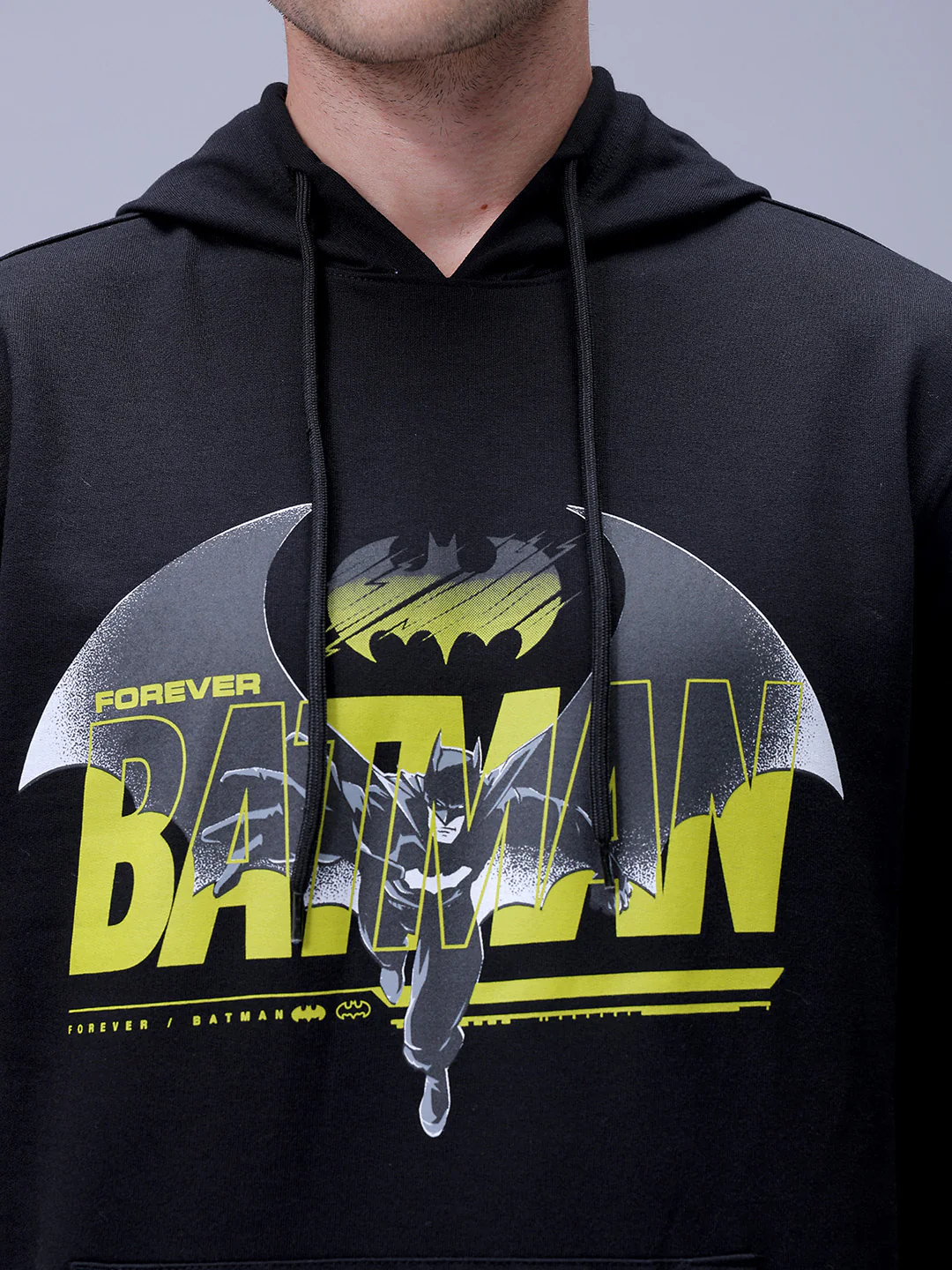 Men's Black Regular Fit Character Batman Printed Sweatshirt - Image 7