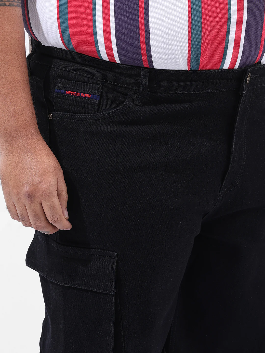 Men's Black Relaxed Fit Casual Shorts - Image 5