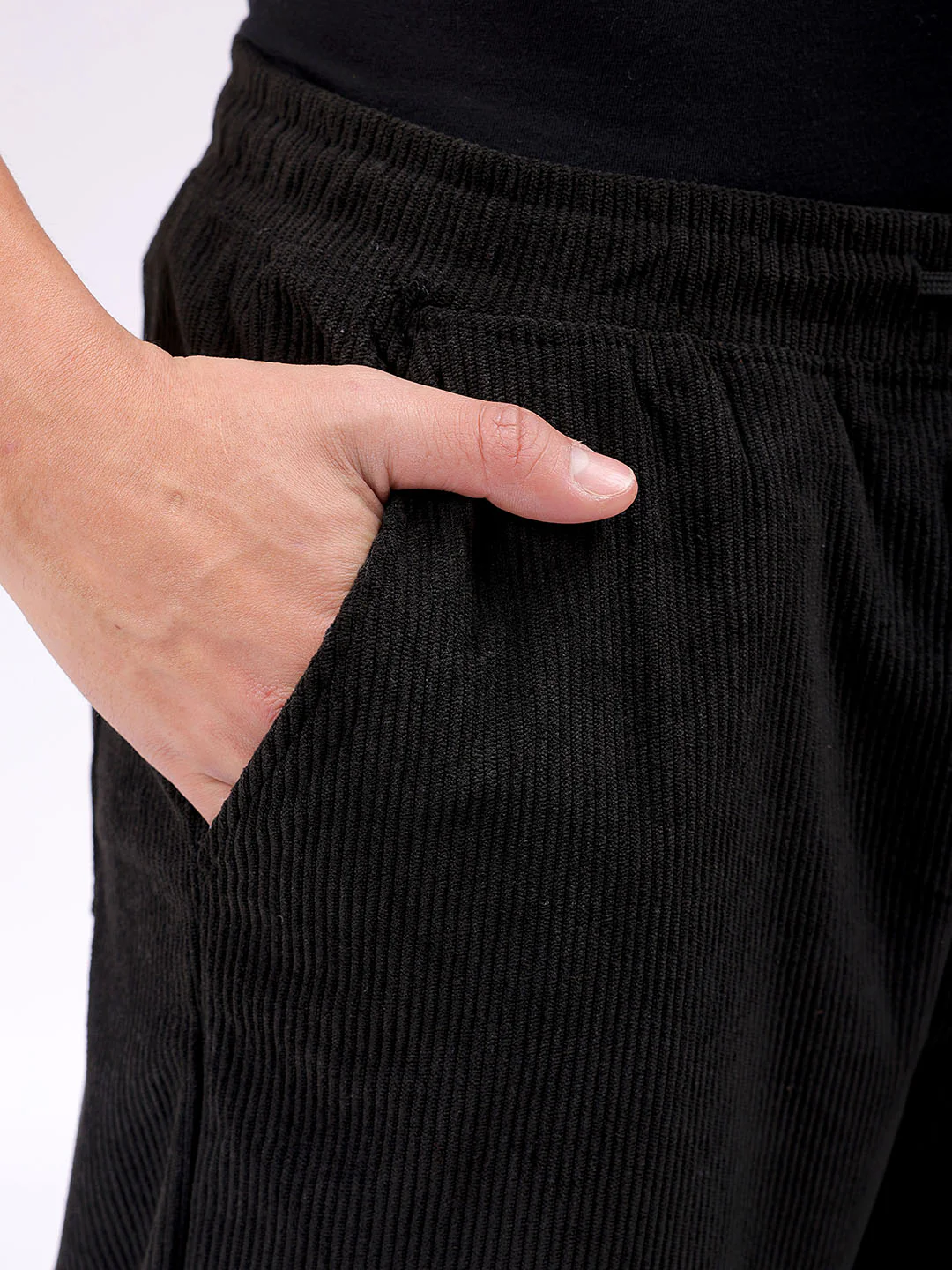 Men's Black Relaxed Fit Solid Athletic  Jogger - Image 7