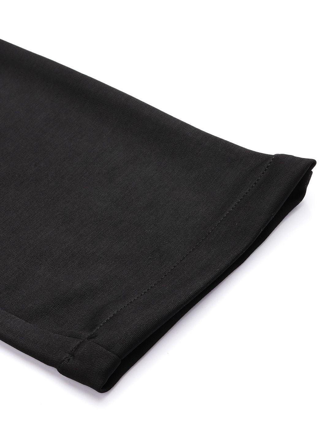 Men's Black Relaxed Fit Solid Casual Chinos - Image 7