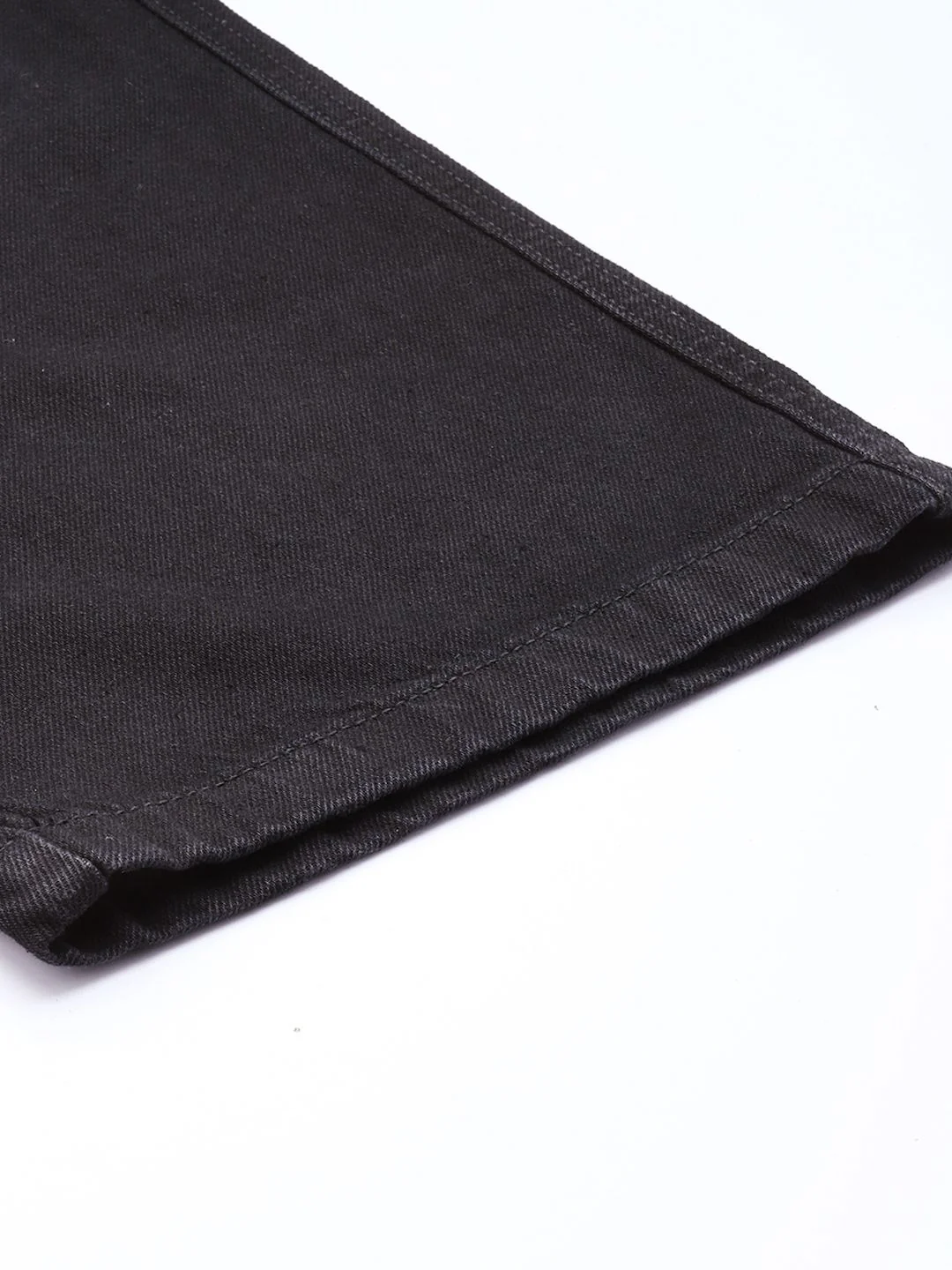 Men's Black Relaxed Fit Solid Utility Jeans - Image 7